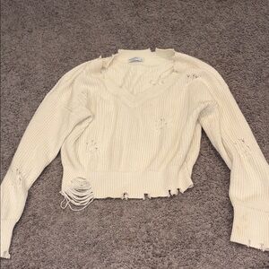 Arizona Jean Company Off-White Knit Sweater